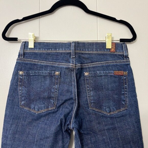 7 FOR ALL MANKIND Womens Cropped Skinny  Rolled Up Jeans Size 26 (27x18) - Picture 5 of 8